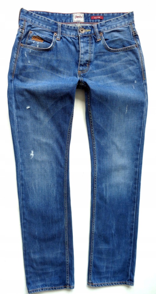 SUPERDRY spodnie jeansy rurki SLIM 32/32