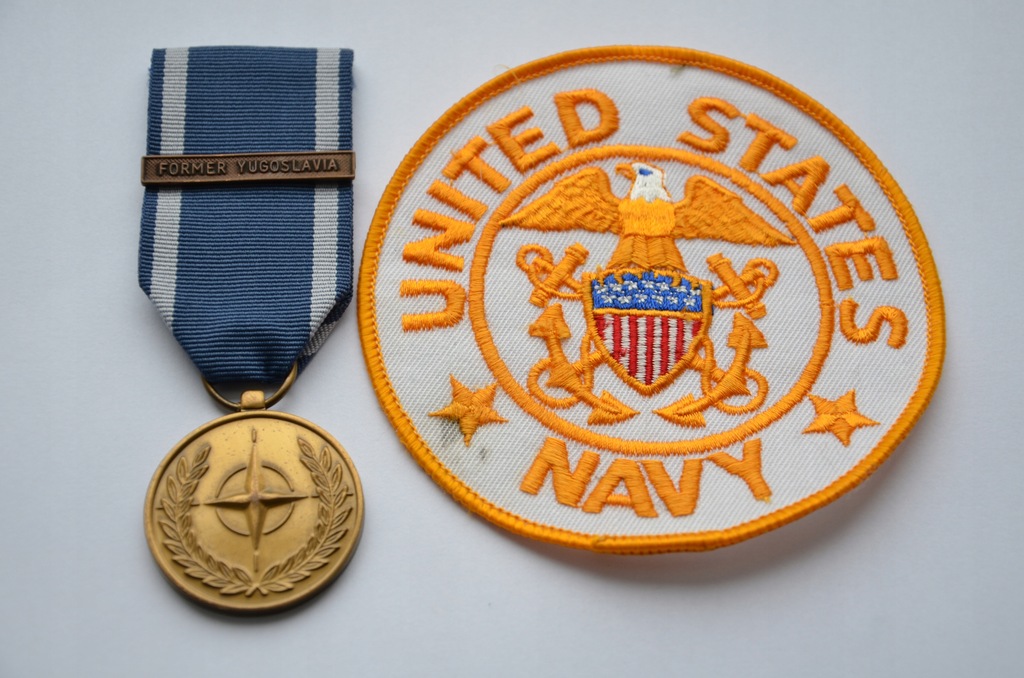 Medal ONZ Former Yugoslavia + naszywka NAVY