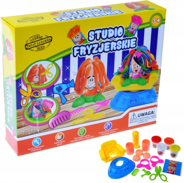 CIASTOLINA ZESTAW STUDIO FRYZJERSKIE FRYZJER