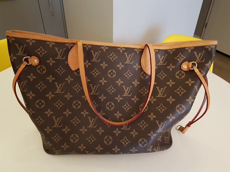 Torebka Louis Vuitton Neverfull MM Monogram środek Cerise Warszawa