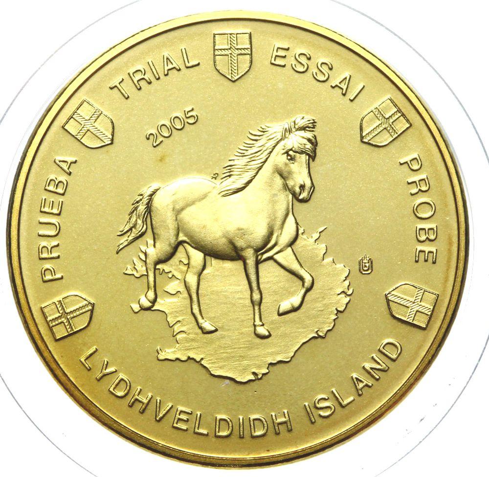 PRÓBA EURO - Islandia - 20 Centów 2005 - W KAPSLU