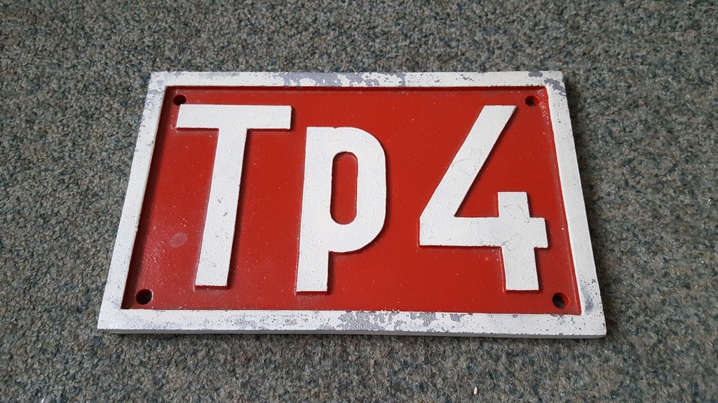 Tabliczka z parowozu Tp4