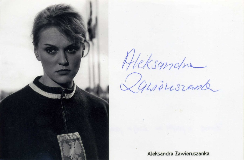 Film polski - Aleksandra Zawieruszanka - autograf
