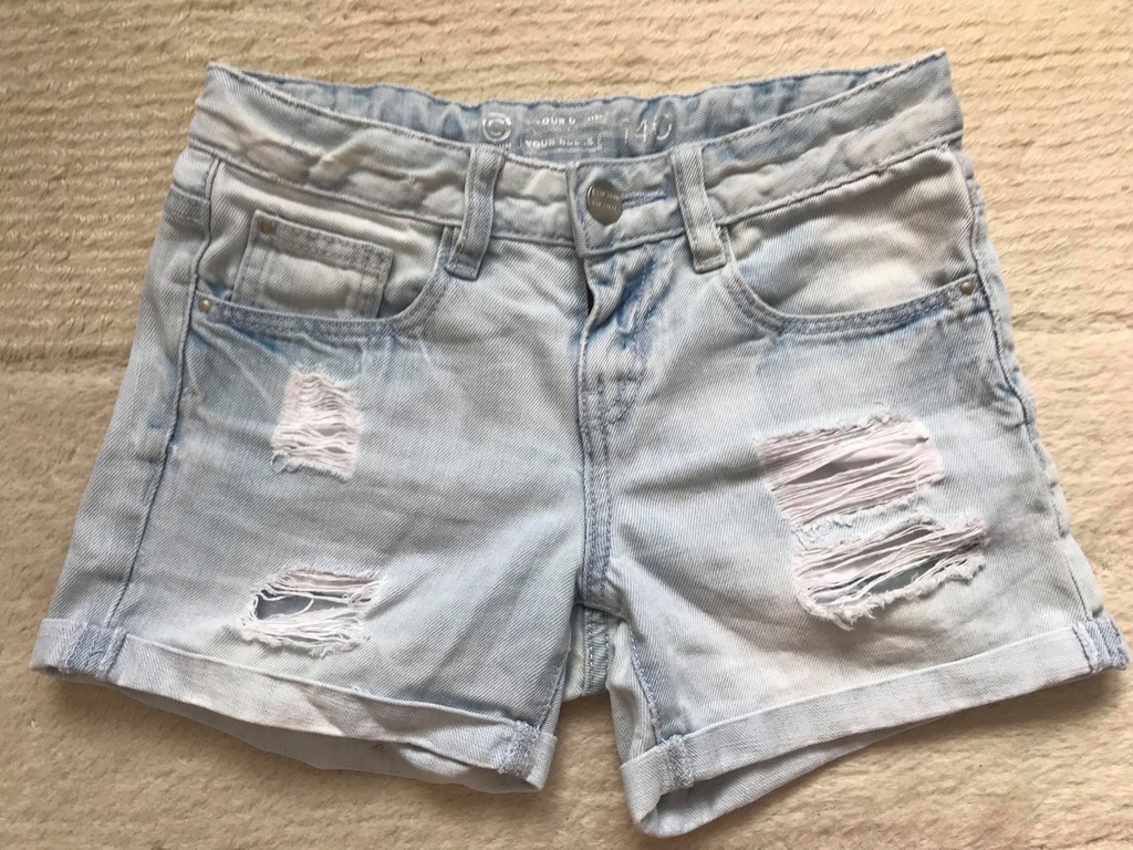 Cubus krótkie jeansy szorty dziury 140 cm 9 lat