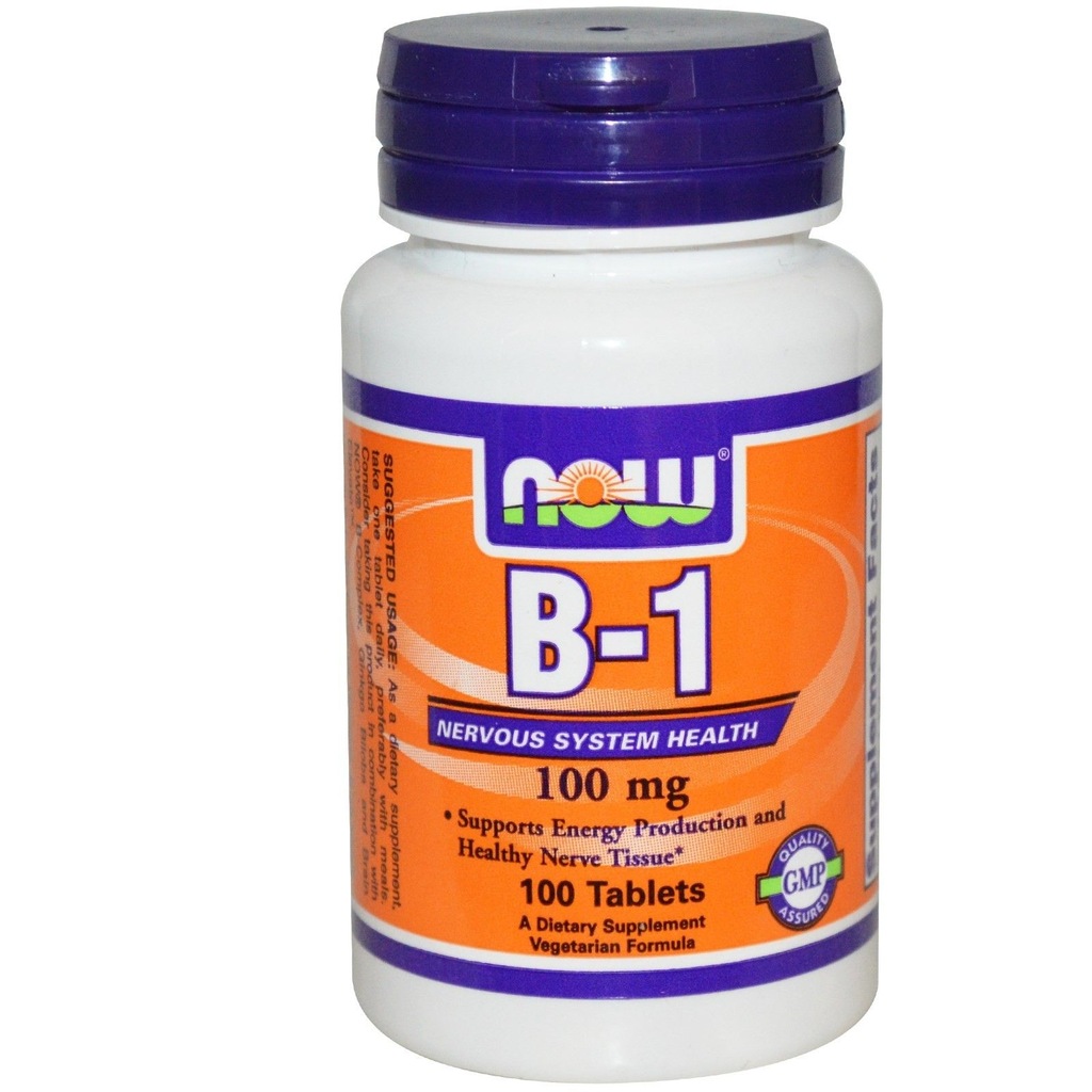 Now Foods, Witamina B1 100 mg, 100 Tab TIAMINA - 6761663858 - oficjalne ...