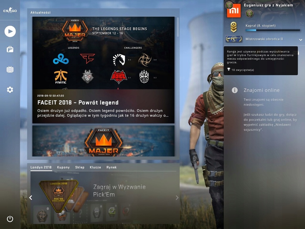 KONTO STEAM CS:GO RANGA MG2, 20 h