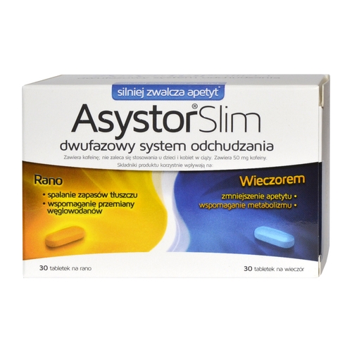 ASYSTOR SLIM 30 + 30 tabletek ODCHUDZANIE  !APTEKA