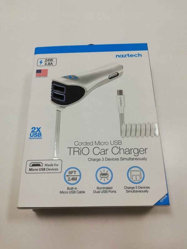 NAZTECH TRIO CAR CHARGER MICROUSB
