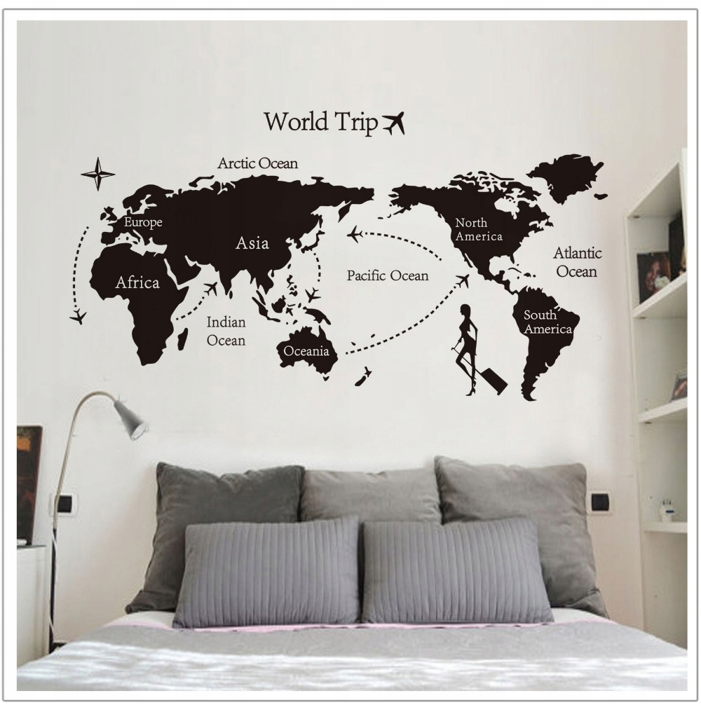 Naklejka na ścianę mapa świata world 130cm x 70cm - 7550343259