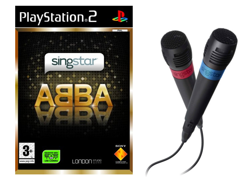 Zestaw SingStar ABBA + 2 Mikrofony PS2 SKLEP
