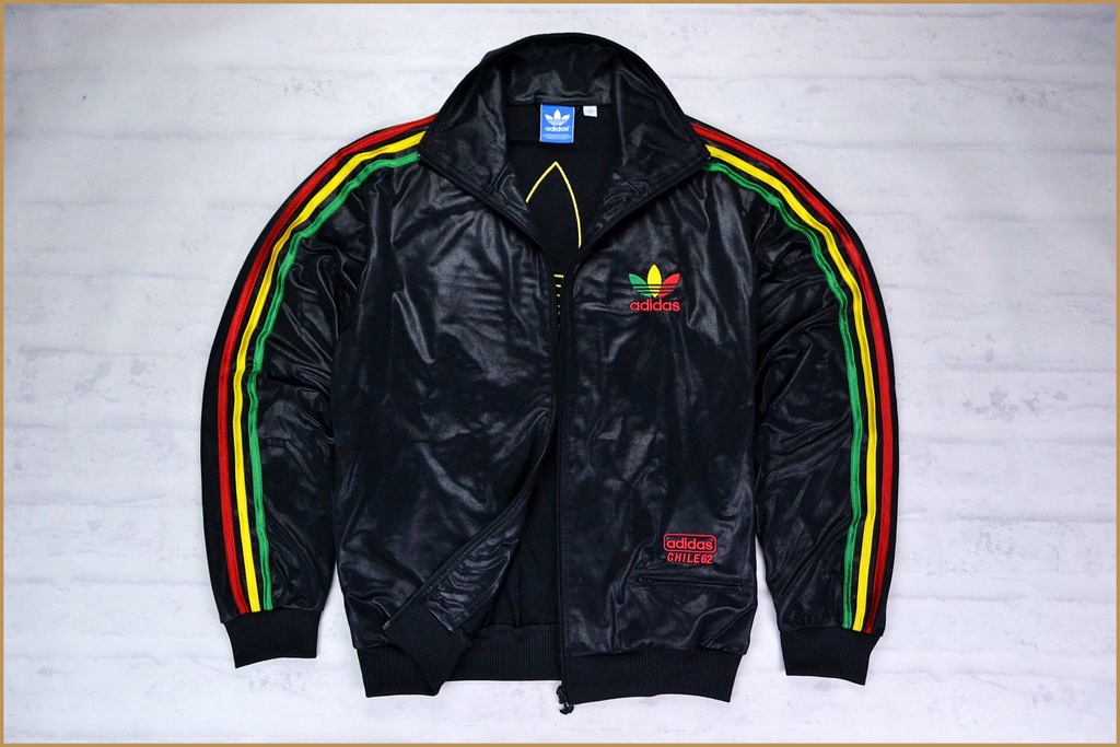 ADIDAS CHILE 62 RASTA Oldschool Bluza Jamaica L 7262668449 oficjalne archiwum Allegro