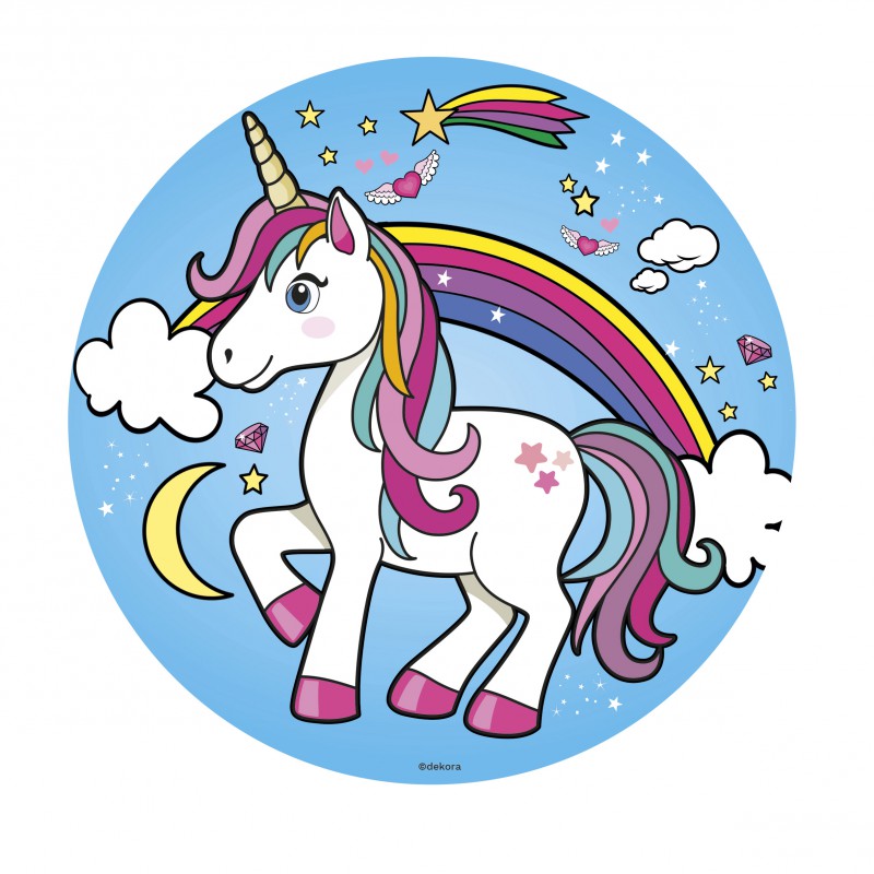 OPŁATEK na Tort JEDNOROŻEC Unicorn Wafel