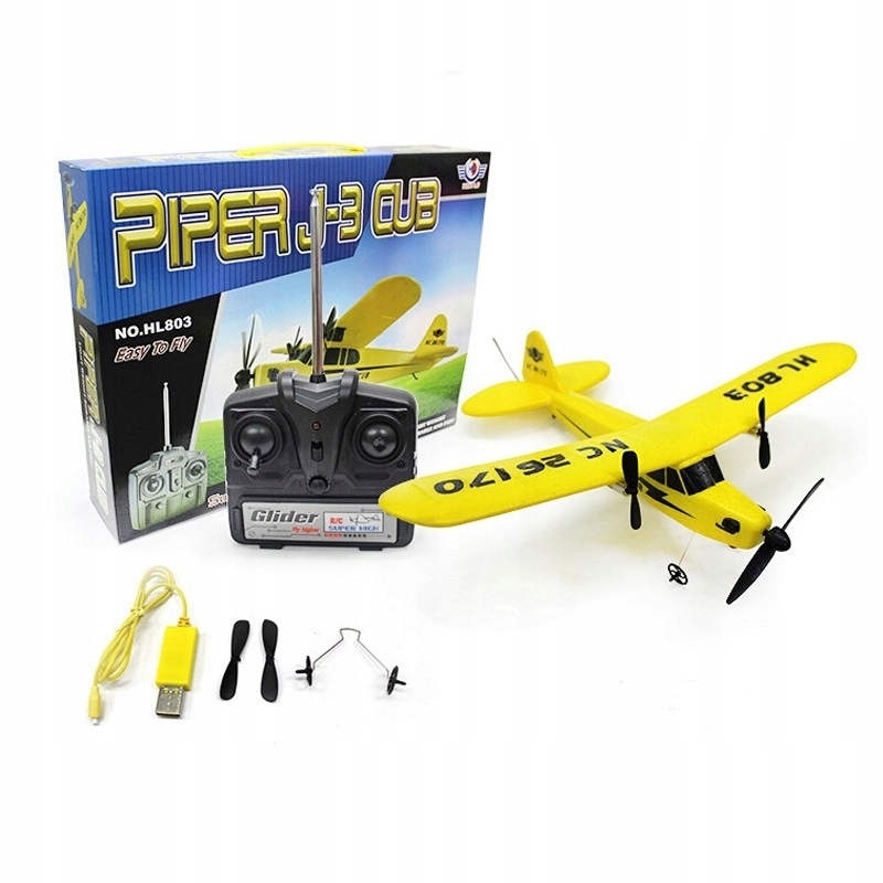 ZDALNIE STEROWANY SAMOLOT RC HL803 PIPER 2CH 150m