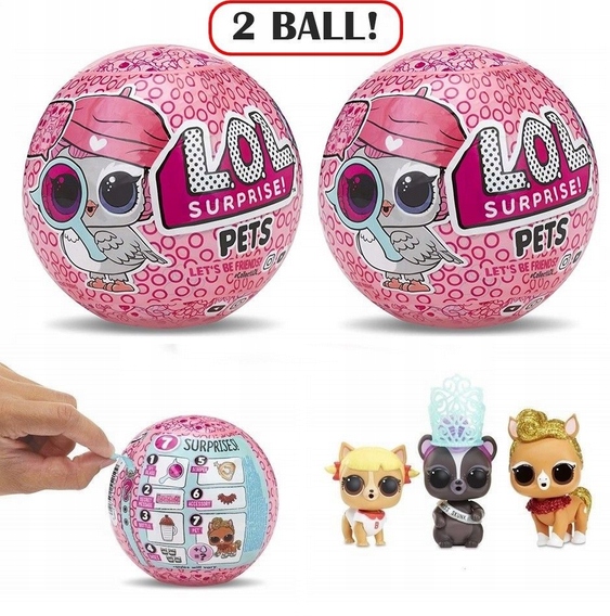 2 KULE L.O.L SURPRISE LOL PETS ZWIERZAKI EYE 2-PAK