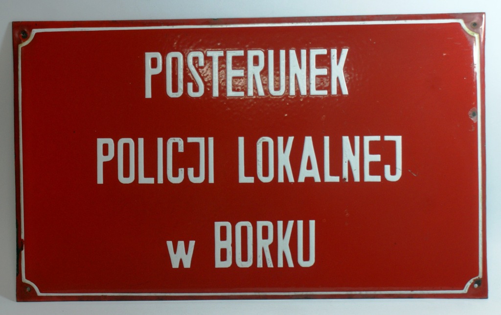 Szyld tablica Policja Lokalna Borek Wlkp