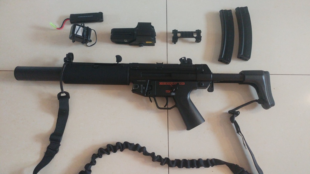 MP5 SD6 JG + KOLIMATOR TO552 - MEGA ZESTAW ASG