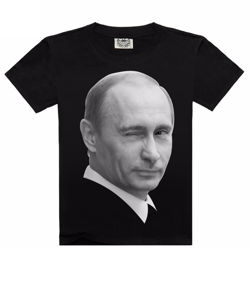 Męska koszulka czarny t-shirt władimir putin 2XL