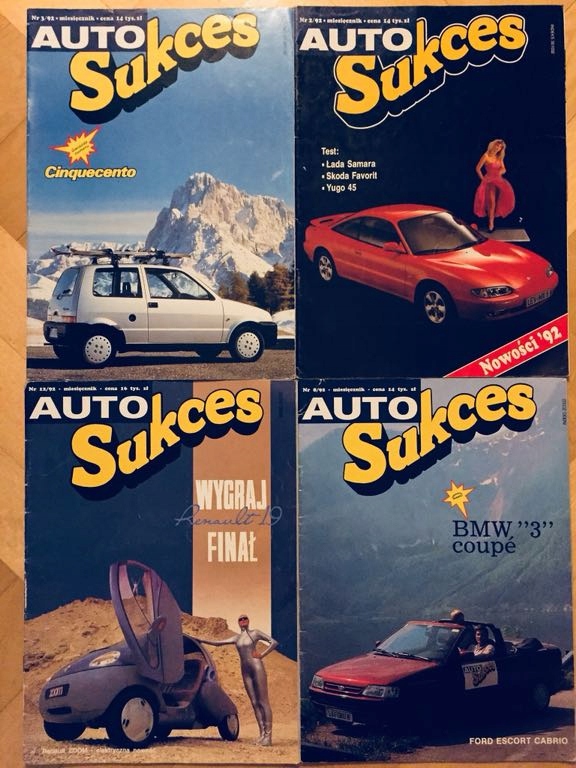 Auto Sukces 1992 nr 2, 3, 8, 12