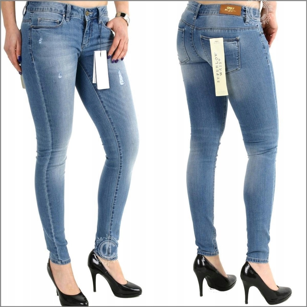 only coral super low skinny