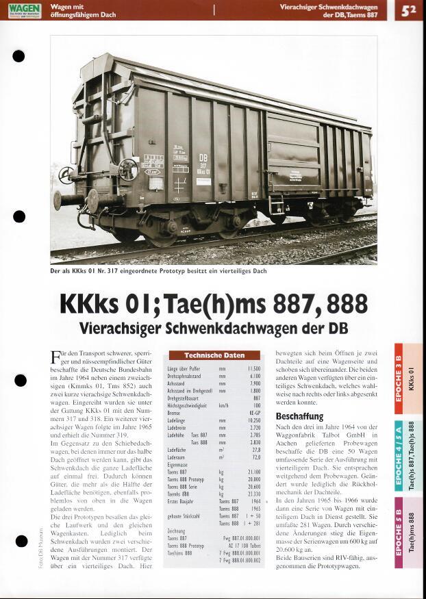 Wagon KKks 01; Tae(h)ms 887, 888