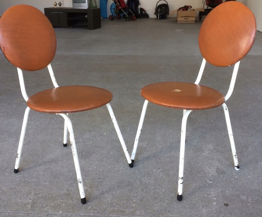 Krzesło x 2 vintage PRL lata 60 Unikat Modernizm