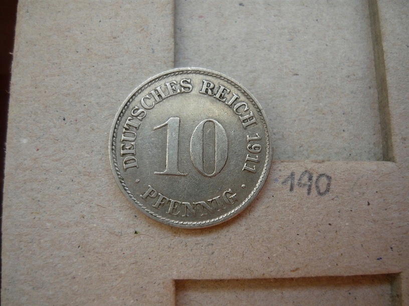 10 pfennig 1911 D (nr 190)