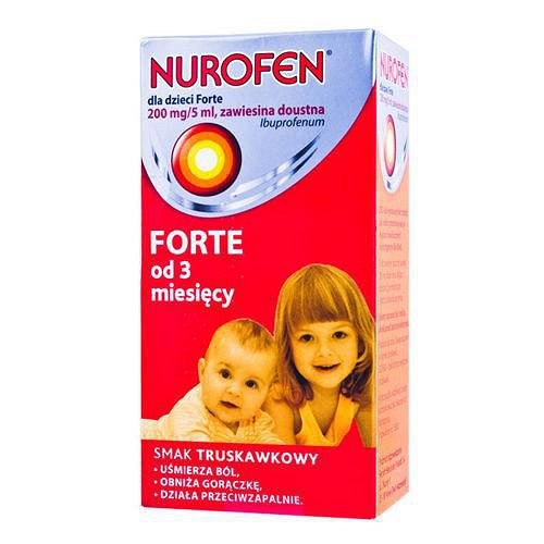 Nurofen dla dzieci Forte sm.truskawka,100ml APTEKA