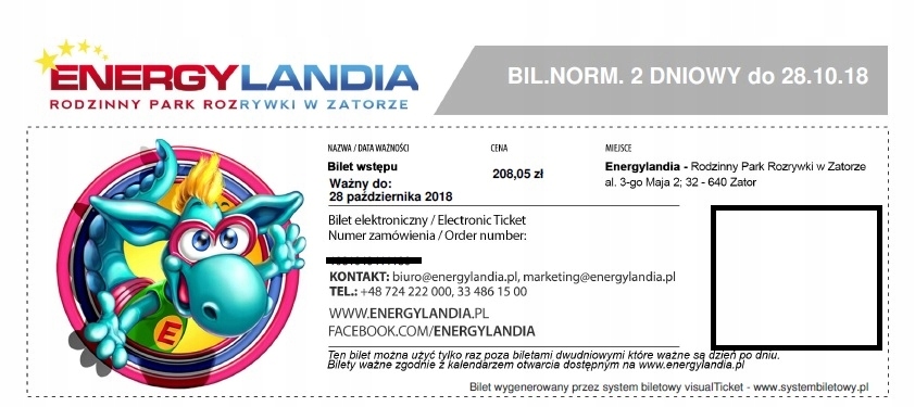 Bilet dwudniowy do Energylandii okazja