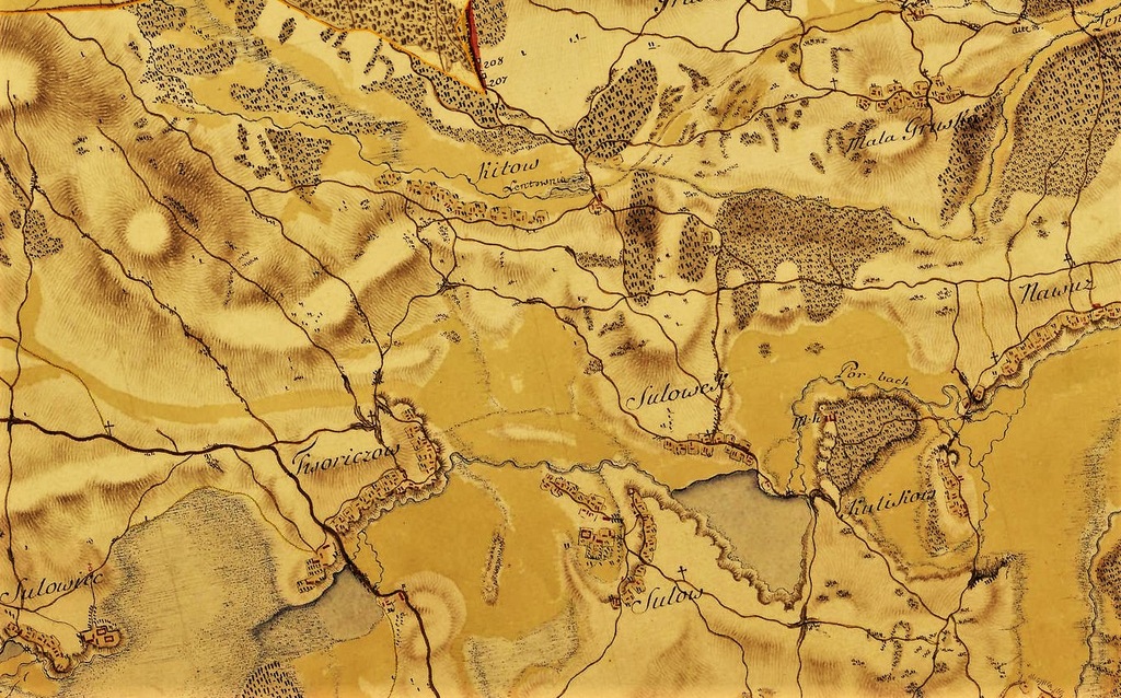 Galicja Mapa Miega 1783 Tworyczów Nielisz Sułów