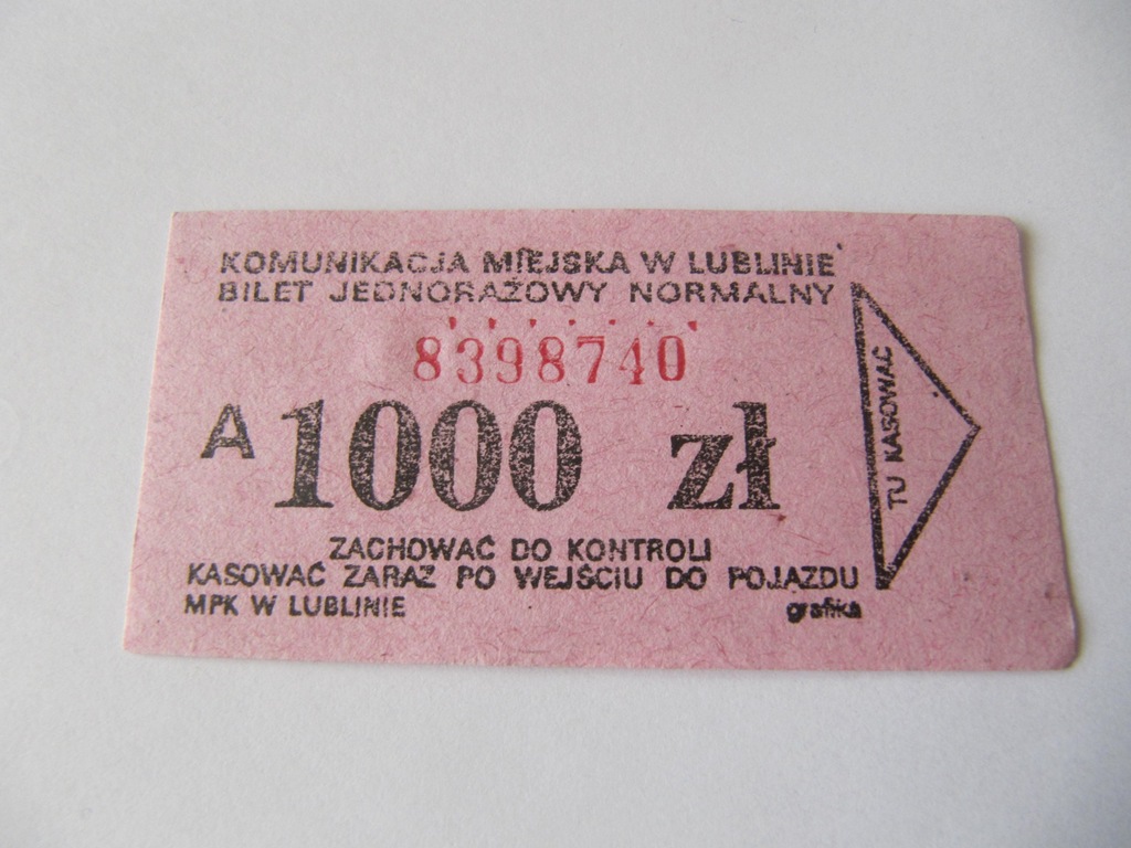 BILET MPK LUBLIN 1000zł (1)