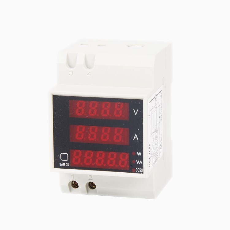 WOLTOMIERZ AMPEROMIERZ AC 230V 100A DIN V A W COS