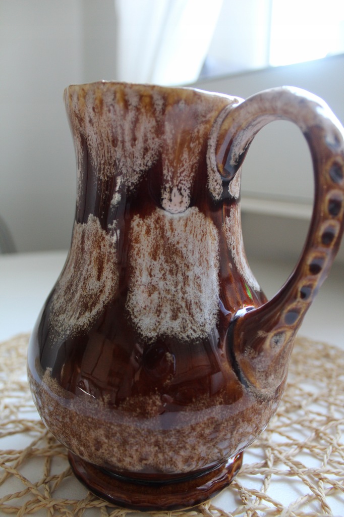Ceramiczny wazon dzbanek, wys.17,5 cm