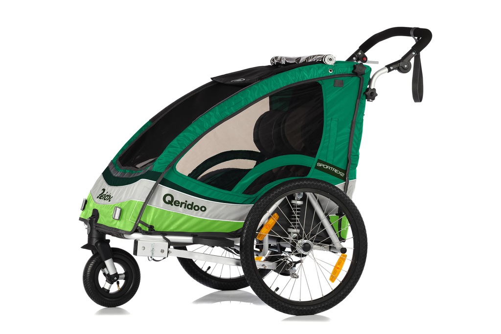 Przyczepka rowerowa QERIDOO SPORTREX 2 zielona