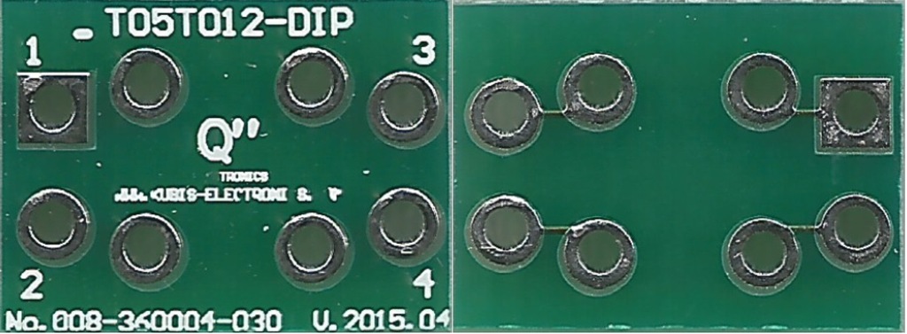 Przejściówka TO5,TO12 na podstawkę DIP4 0.3 cala.