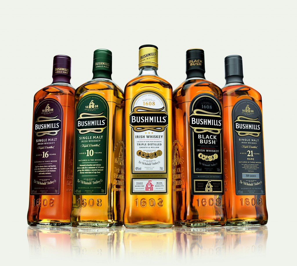 ZESTAW 6 szt. szklanek BUSHMILLS whisky solidne - 7288523097 ...