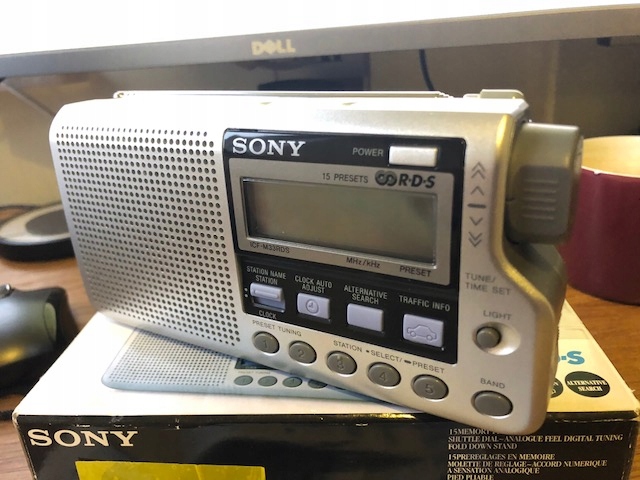RADIO SONY ICF-M33RDS CZUŁE, RDS, STAN IDEALNY