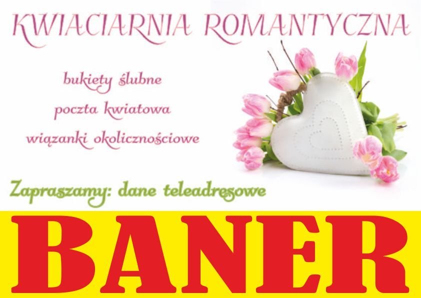 Banery kwiaciarnia kwiaty wiązanki baner reklama