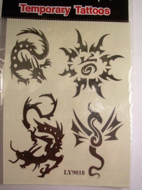 Tatuaż zmywalny TATTOO tymczasowy 4 szt. smok smok