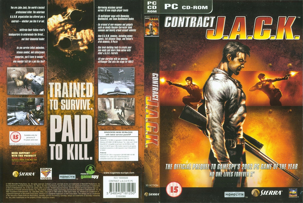 CONTRACT J.A.C.K. JACK | PC DVD BOX | ENG