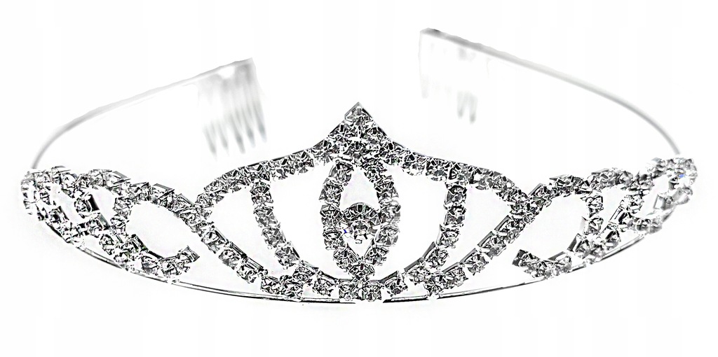 D027-11 Diadem tiara korona ślub opaska ślubna