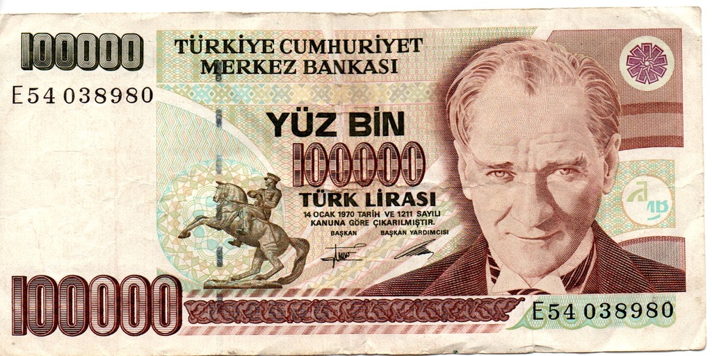 Turcja 100 000 Lirasi 1994 P-205b