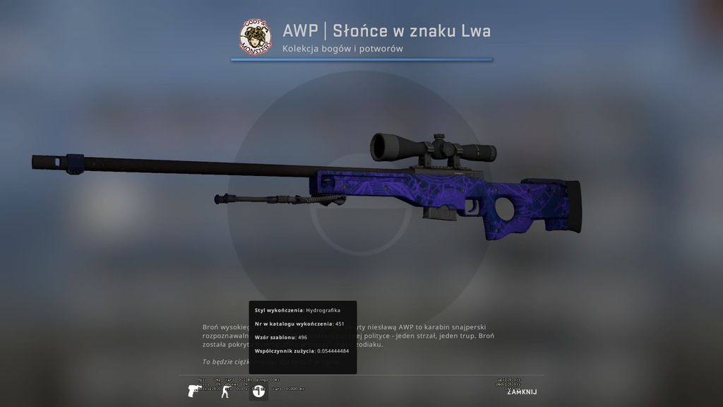 AWP | Słońce w znaku Lwa FN 5/5 - CS:GO SKIN