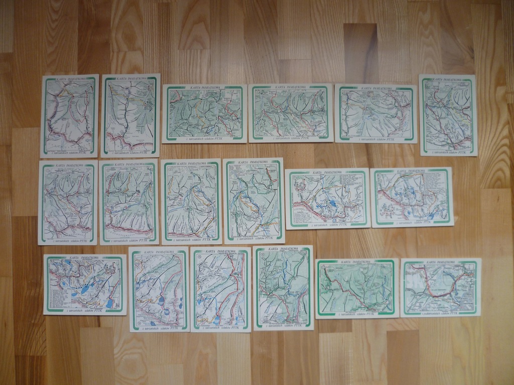 Karty/pocztówki szlaki PTTK góry Tatry