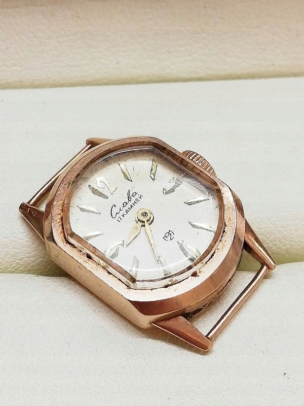 ZEGAREK CUABA 17 KAMIENI 14K WAGA:8.28