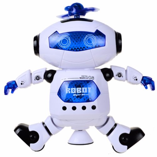 DUŻY TAŃCZĄCY I GRAJĄCY ROBOT ANDROID 360 LED