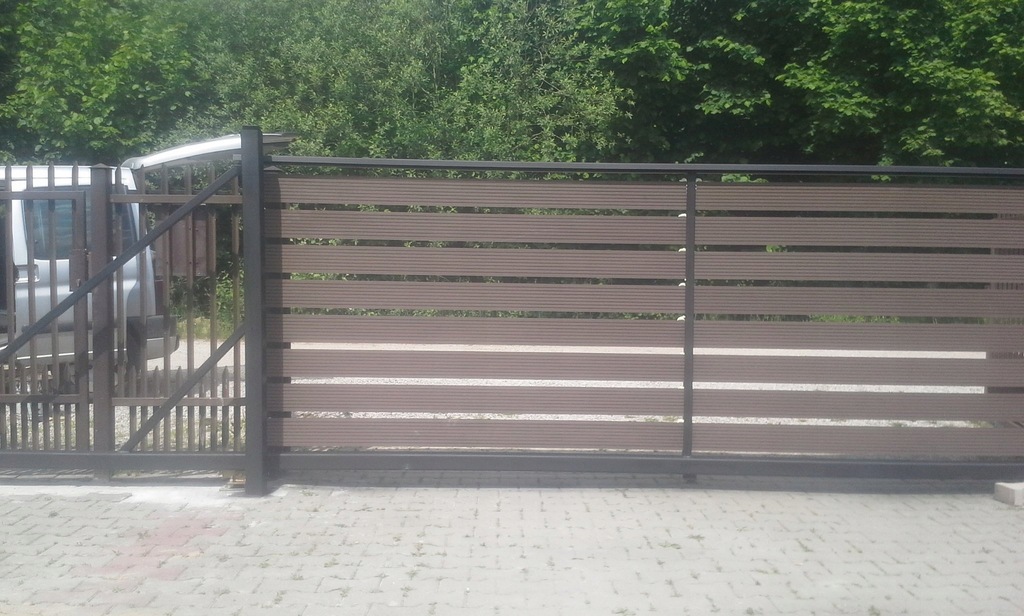 brama przesuwna deska kompozytowa promocja