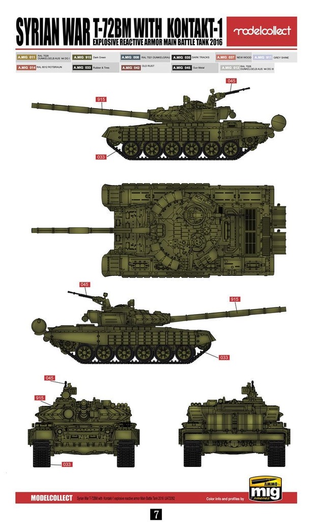 Syrian War T-72BM w/Kontakt-1 MODELCOLLECT UA72082 - 7081007020 ...