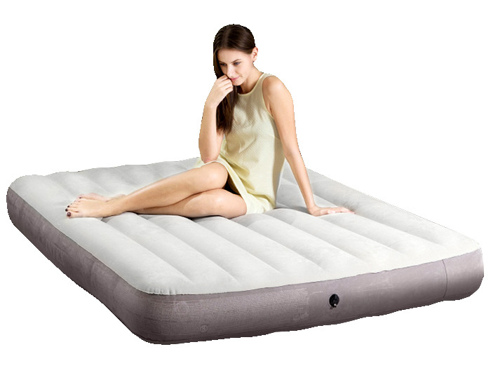 Materac dmuchany welurowy MOCNY 2os Intex 64103