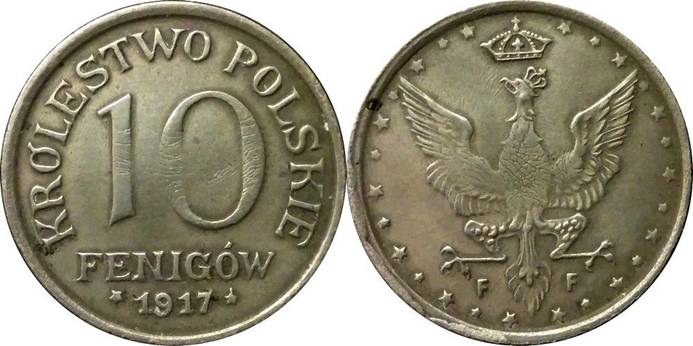 Królestwo Polskie - 10 fenigów 1917 !!!