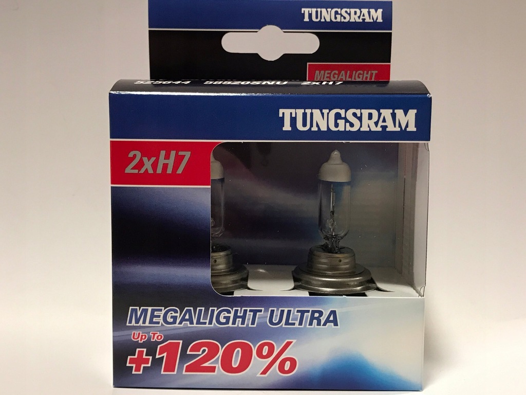 Żarówki Tungsram H7 Megalight Ultra +120% Światła - 5447965003 ...